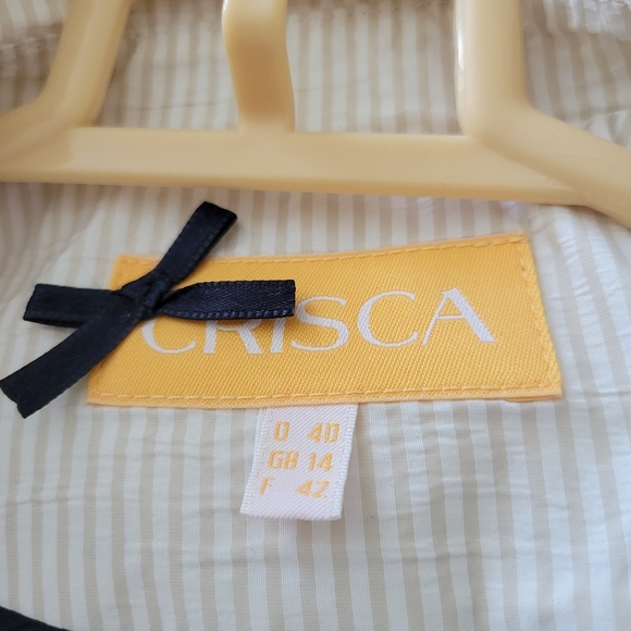 Crista White /Beige Spring Jacket NWOT Germany Size 14 Lined Zip Front - Picture 9 of 10